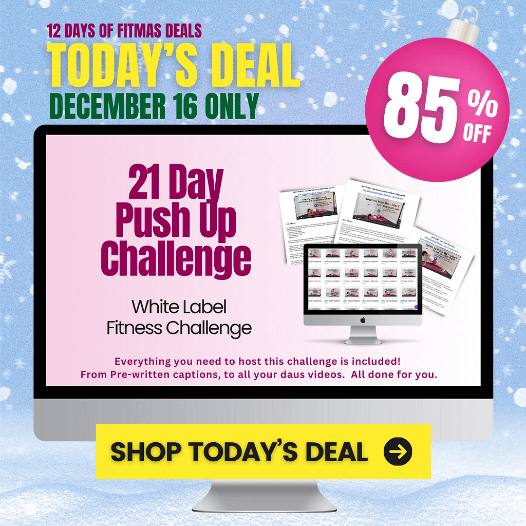 White Label 21 Day PUSH UP Challenge - 85% off!