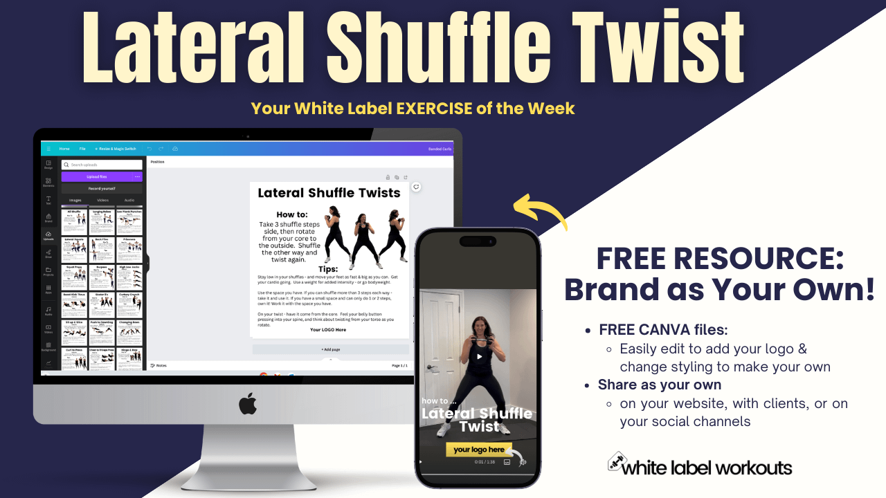 Read more about the article Lateral Shuffle Twist:  Your White Label Exercise Explainer of the Week