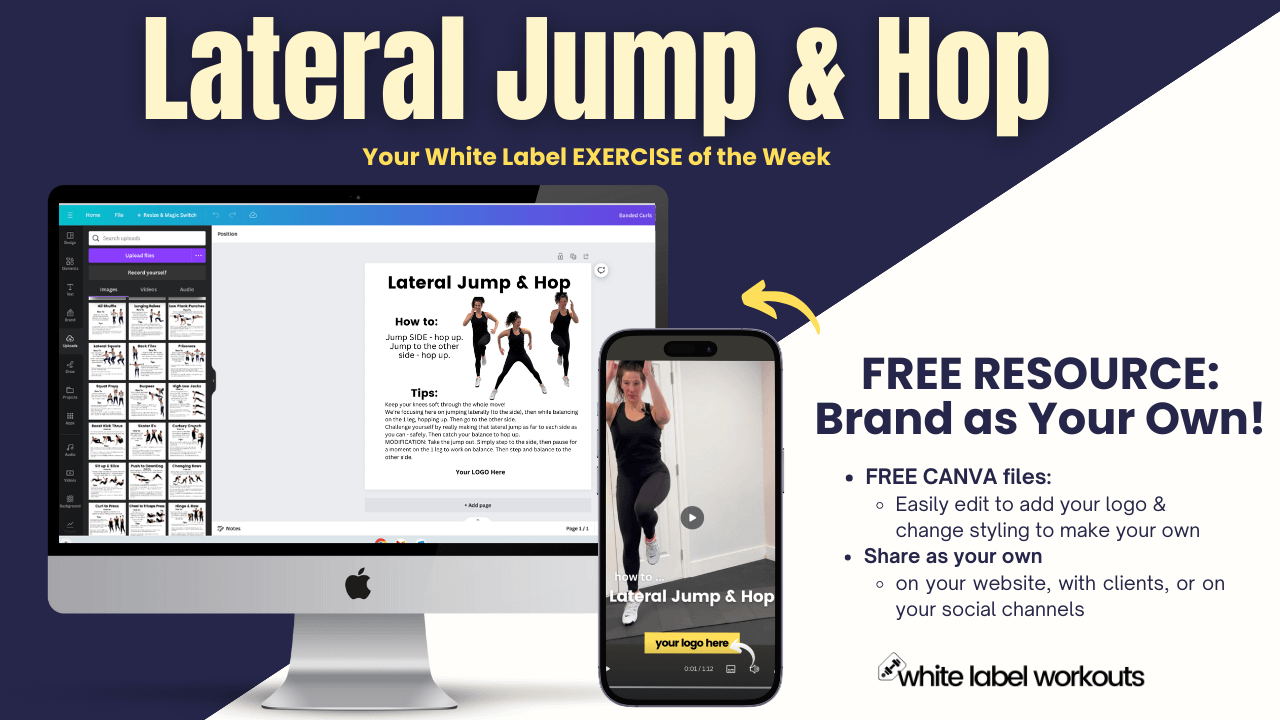 Read more about the article Lateral Jump & Hop:  White Label Exercise Explainer of the Week