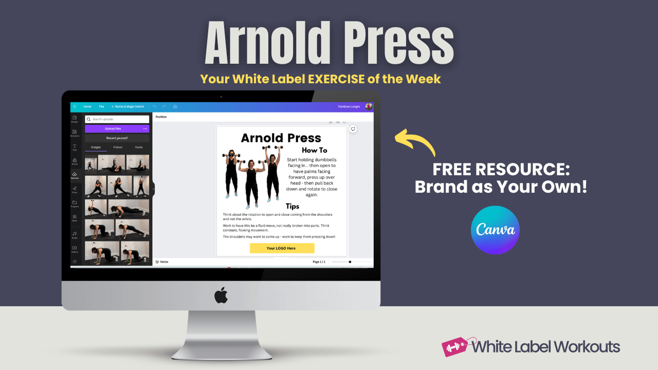 Read more about the article Let’s PUMP you UP with this week’s White Label Exercise Explainer:  Arnold Press