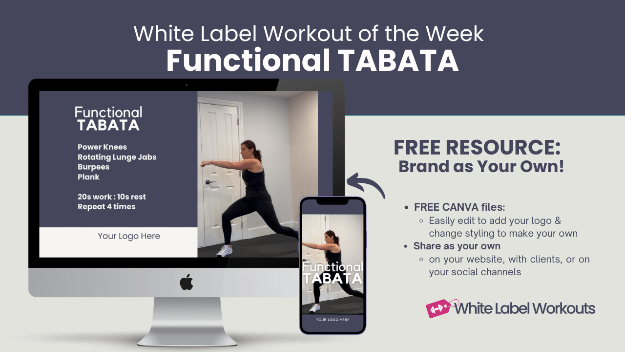 Read more about the article FUNCTIONAL TABATA:  White Label Workout of the Week