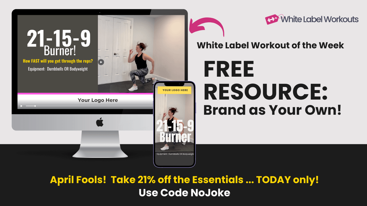 White label Workout video of the week for Apr 1, 2025: 21-15-9 burner!! FREE Coach resource