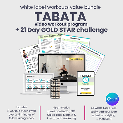 White Label TABATA Workout Program + Gold Star Challenge BUNDLE