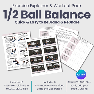 White Label Exercise Explainer: 1/2 ball balance