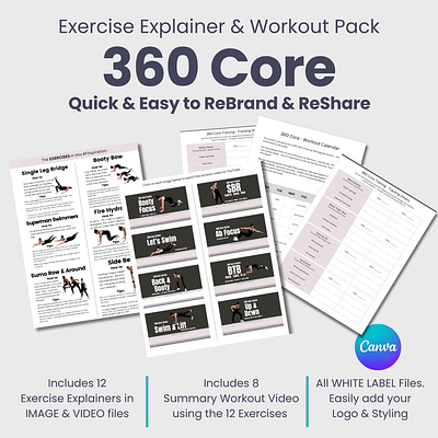 360 Core:  Exercise Explainer & Workout Pack