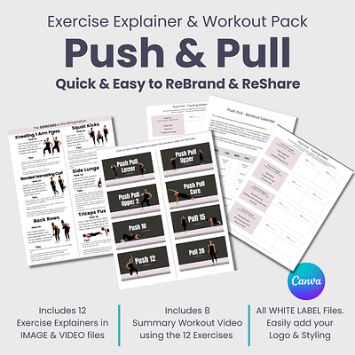 White label exercise explainer:m push pull
