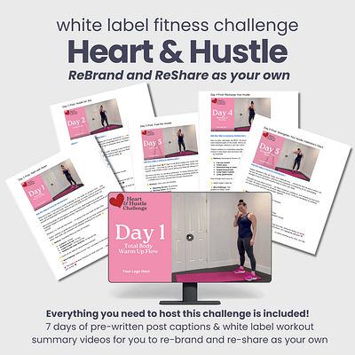 White Label Heart & Hustle 7 Day fitness challenge