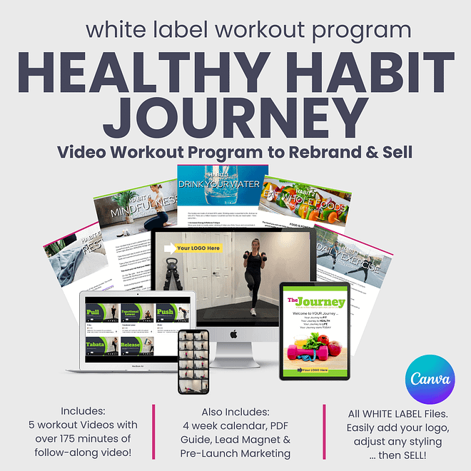 White Label HEALTHY HABIT Workout & Wellness Program
