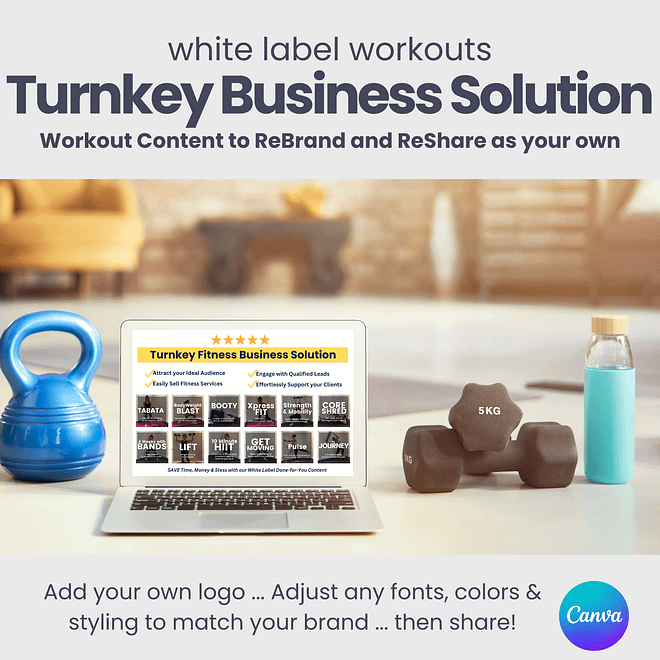 Turnkey Fitness Business Solution - White Label Content Only