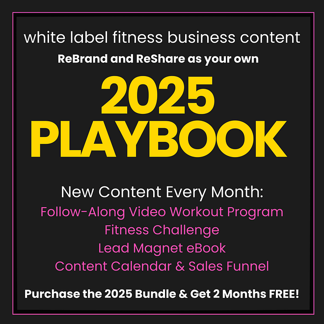 White label 2025 PLAYBOOK - Get 2 months FREE with the Annual Bundle