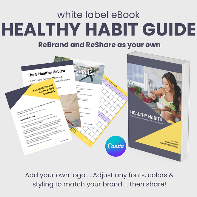 White Label Healthy Habit Guide & Tracking