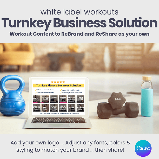Turnkey Fitness Business Solution - White Label Content Only